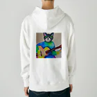 withCatsの孤独な猫のトムは憂いの瞳で今日も歌う Heavyweight Hoodie