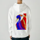 greetenの不死鳥アート  幻想世界 Heavyweight Hoodie