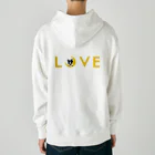 コチ(ボストンテリア)のバックプリント:ボストンテリア(月LOVE)[v2.8k] Heavyweight Hoodie