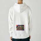 動物絵 Jamanakocic storeのトマトとアライグマカラフルアイテム Heavyweight Hoodie