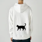 Teatime ティータイムの黒猫は見ていた　ねこ Heavyweight Hoodie