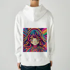 NonsenseCatのサイケ少女 Heavyweight Hoodie