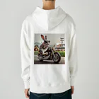 やんちゃな動物達のやんバニー　バイクver Heavyweight Hoodie