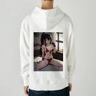 白尻のセクシー美少女アニメキャラクターグッズ Heavyweight Hoodie