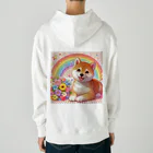 癒しのショップの夢の中の柴犬 Heavyweight Hoodie