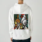 Ppit8のにわとりさん朝ごはんを食べる！ Heavyweight Hoodie