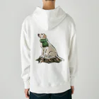 犬グッズの店しえるぶるーのマフラー犬　ラブラドルレトリバー Heavyweight Hoodie