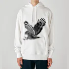 WILDBIRD GOODS SHOPのカンムリワシ・モノクロ Heavyweight Hoodie