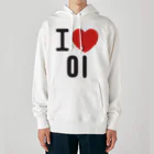 한글팝-ハングルポップ-HANGEUL POP-のI LOVE 이-I LOVE 李・イ- ロゴ Heavyweight Hoodie