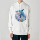 dolphineの可愛いイルカ Heavyweight Hoodie