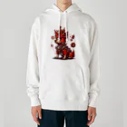 AliceDesignLab.のSteampunk Red Dog Heavyweight Hoodie