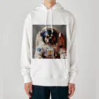 ✨そうのオリジナルグッズ✨の宇宙飛行士犬だワン！！ Heavyweight Hoodie