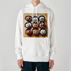 オクさんのBuzzショップのハロウィンお菓子なキャラクターズ Heavyweight Hoodie