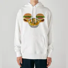 徳原旅行先のお土産屋さんのかつ丼とハンバーガー２個 Heavyweight Hoodie