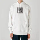 サラリーマン恐竜のモノクロ恐竜 Heavyweight Hoodie