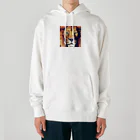 DJシャークのドット絵ライオン Heavyweight Hoodie