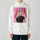 ワンダーワールド・ワンストップのピンク髪の女の子④ Heavyweight Hoodie