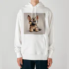 SAKU_Shopのジャーマン・シェパードの子犬 Heavyweight Hoodie