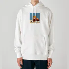 スマイル＿Ｓのドット絵ライオン Heavyweight Hoodie