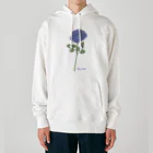 水色プリントの夢叶う青い薔薇 Heavyweight Hoodie