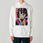 80s pop anime artのキュートな9 0 sアニメスタイル Heavyweight Hoodie