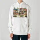 Artful Whiskersのこころの街角 - ゆるかわの小道 Heavyweight Hoodie