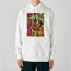 動物絵 Jamanakocic storeのトマトとアライグマカラフルアイテム Heavyweight Hoodie