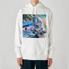 シロクマペンギンのエルフのサイバーピアニストの夏休み Heavyweight Hoodie