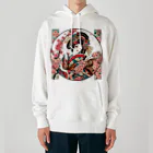 manyou-lab_Ukiyo-eの浮世絵 花魁と桜 Ukiyoe Oiran and Cherry Blossoms [UOS-DL-SR001-0010] Heavyweight Hoodie