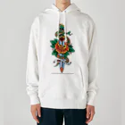 ファンシーTシャツ屋の蛇と薔薇のダガータトゥーデザイン Heavyweight Hoodie