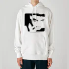 ファンシーTシャツ屋のクールでかっこいい女性の顔のシルエット Heavyweight Hoodie