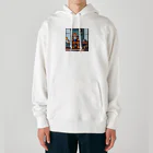 クロスクリエイティブの本を読んでいるトラ Heavyweight Hoodie