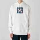 AI画像作って遊ぼうのドット絵ユニコーン Heavyweight Hoodie