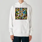 alphabet stained glassのstained glass S Heavyweight Hoodie