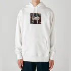 スウィート・アニマル・アートの寝てる猫 Heavyweight Hoodie