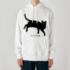 小鳥と映画館の見返り美ニャン　黒猫 Heavyweight Hoodie