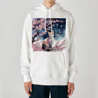 星降る夜にのsakura cat1 Heavyweight Hoodie