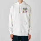 幸運アイテムデポの金運アップのファンシー白蛇ちゃん Heavyweight Hoodie