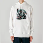 shime_savaのトーチを持ったおばちゃんライダー Heavyweight Hoodie