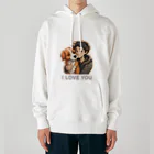 AwagoModeのI LOVE YOU(Dog&Boy) (38) Heavyweight Hoodie