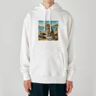 peace2024の海辺の仕事猫 Heavyweight Hoodie