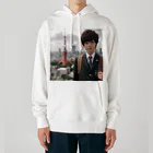 可愛い男の子イラスト販売所　By,keicyanの男の子　中学1年生　タワーバッグに Heavyweight Hoodie