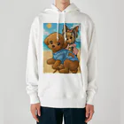 マロンとショコラの大冒険のマロンとショコラの休日リゾート Heavyweight Hoodie