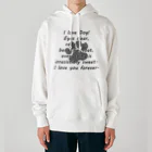 onehappinessのI LOVE DOG 肉球 Heavyweight Hoodie