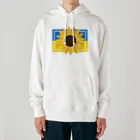 サトオのひまわりonウクライナ国旗 枠付き Heavyweight Hoodie