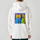 withCatsの裏の路地でウヒャウヒャ笑う猫2匹 Heavyweight Hoodie