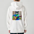 withCatsの孤独な猫のトムは憂いの瞳で今日も歌う Heavyweight Hoodie