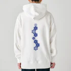 cuuyabowの麻の葉NAVY Heavyweight Hoodie