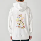 星屑の街の刺繍のマスコット「もち」 Heavyweight Hoodie