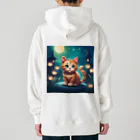 春乃遊羽アイディアイラストショップの可愛い猫のイラスト Heavyweight Hoodie